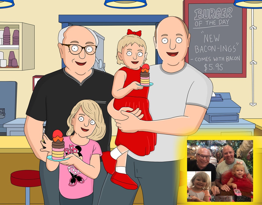 Bobs Custom Drawing From Photo, Boyfriend Gift Ideas, Groomsmen