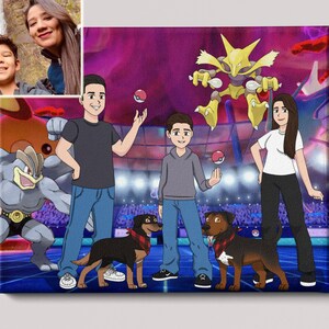 Poke canvas, personalized photo album, bridesmaid gifts, best gifts for her, 50th wedding anniversary gifts, cartoon portrait from photo