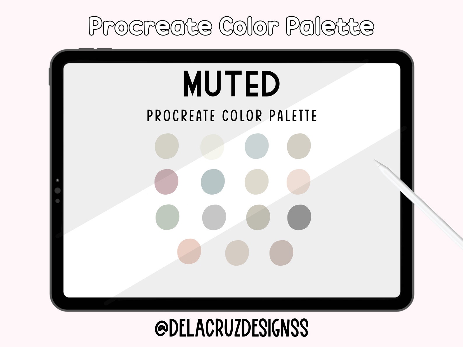Muted Procreate Color Palette L Procreate Swatches L Ipad - Etsy