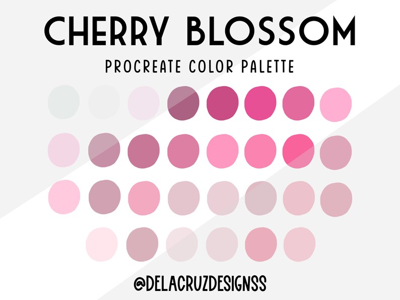 Cherry Blossom Procreate Color Palette L Procreate Swatches L - Etsy