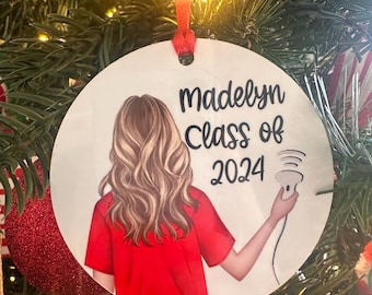 Personalized Sonographer Christmas Ornament