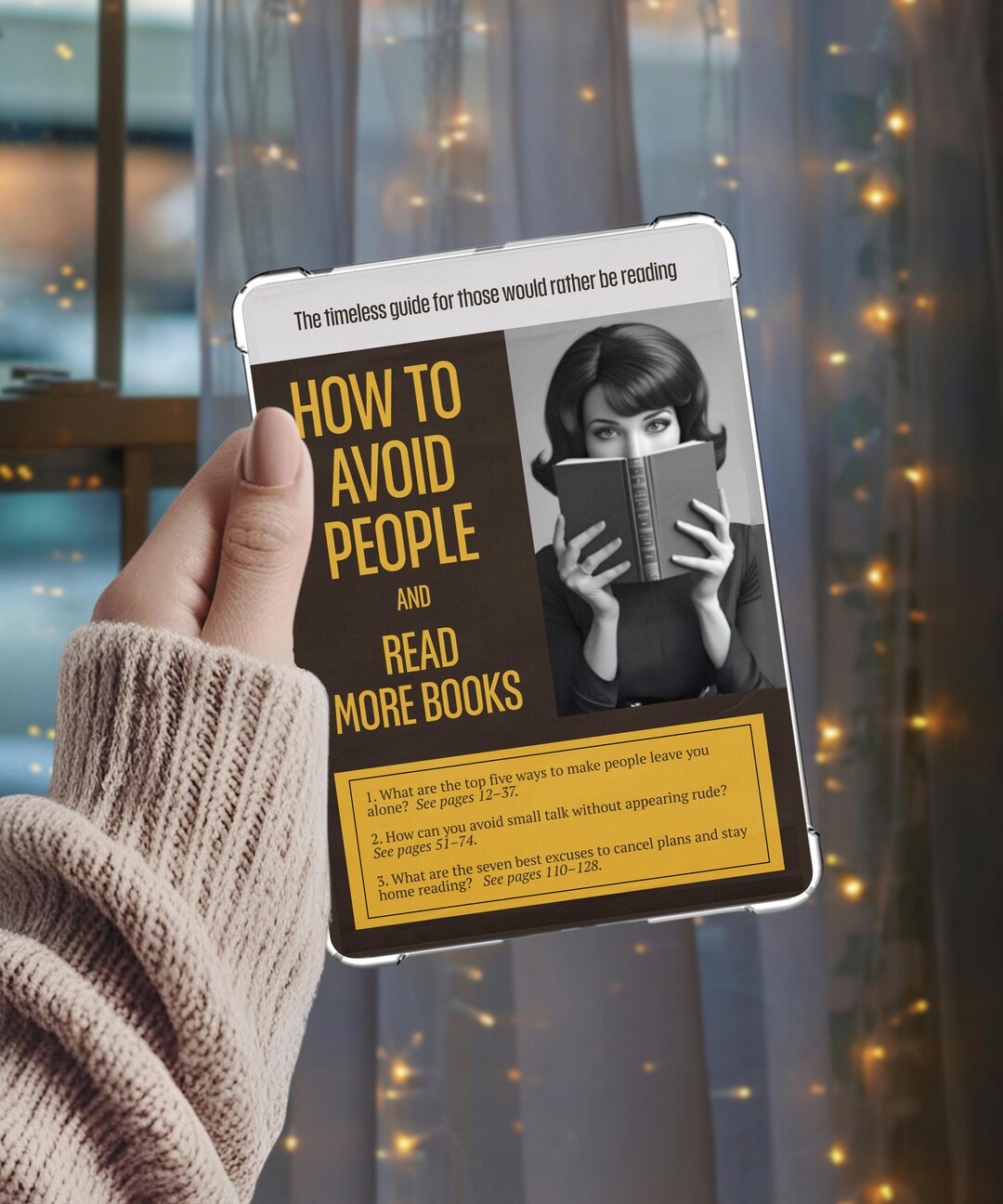 Retro Kindle Insert Printable - Bookish Gift, Funny Clear Case PDF ...