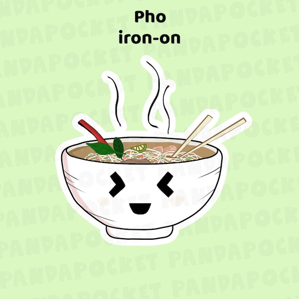 Cute Vietnamese Pho Iron-on Sticker