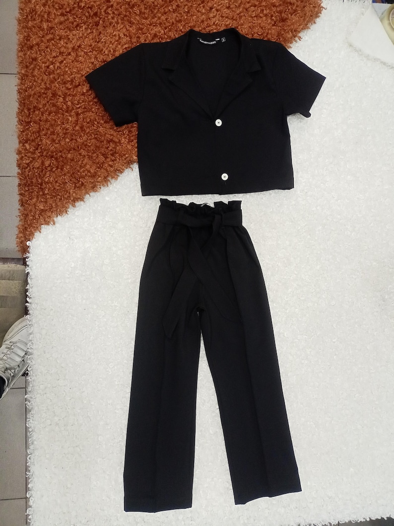 Heymoments Pantaloni da donna a gamba larga, leggeri, a
