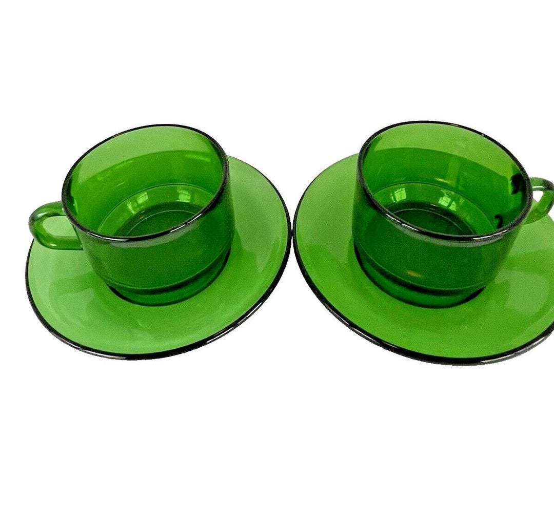3 coupelles bols Vereco vintage vert jaune ambré verre taillé - Canada 3 coupelles bols Vereco vintage vert jaune ambré verre taillé - Canada