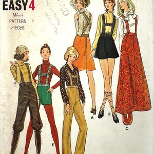 May include: Vintage Butterick sewing pattern 6348, featuring illustrations of women's fashion designs. The pattern includes various outfits, such as skirts, pants, and dresses, with measurements for waist sizes 22 to 27 inches and hip sizes 32.5 to 38 inches.