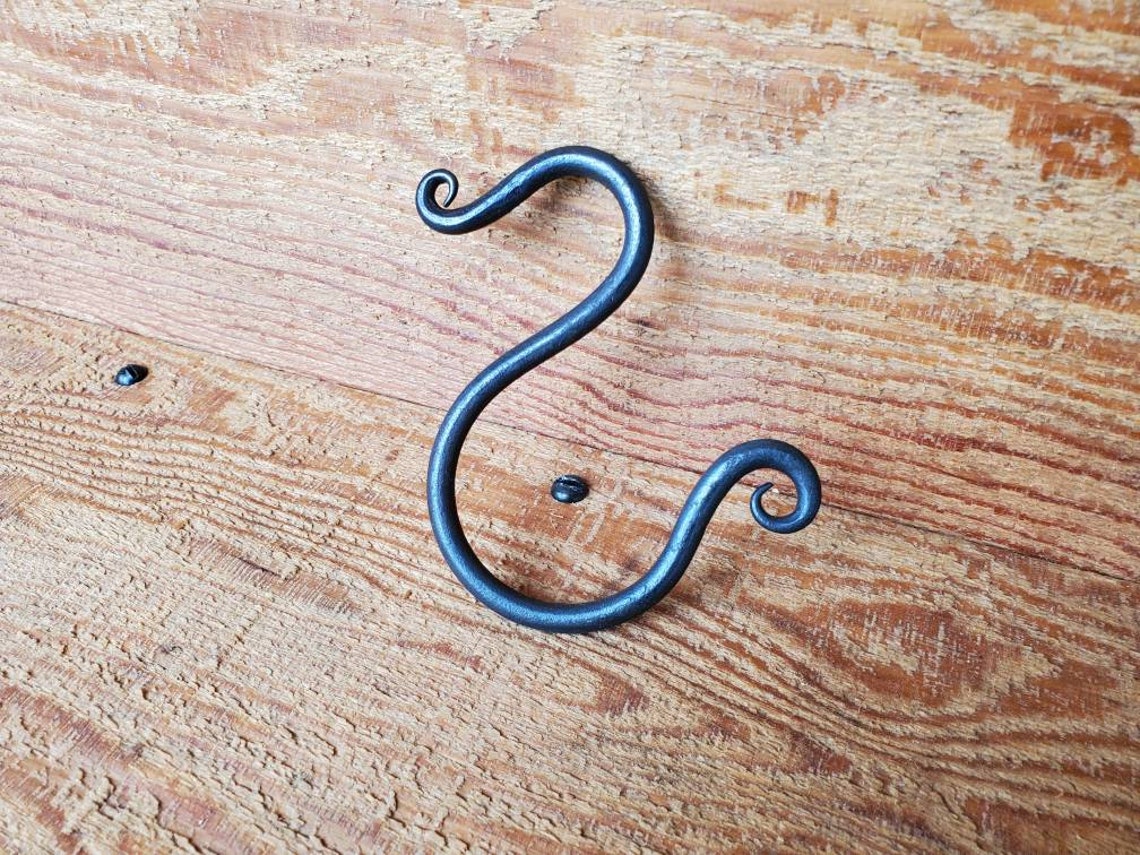 Hand Wrought Iron S Hooks for Home and Garden / Sturdy Etsy