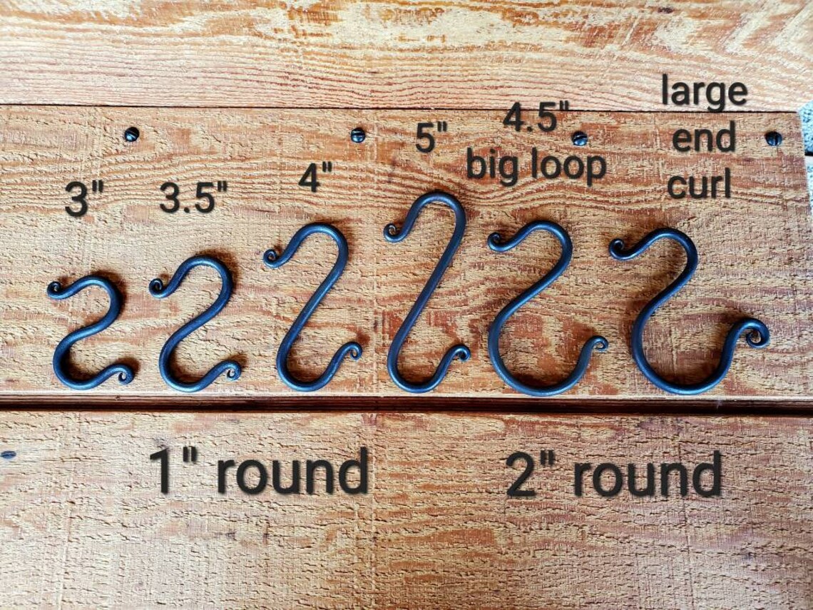 Hand Wrought Iron S Hooks for Home and Garden / Sturdy Etsy