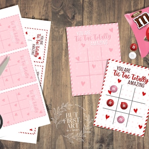Fun Tic Tac Toe Valentine&#39;s card; Digital Artwork for Kids