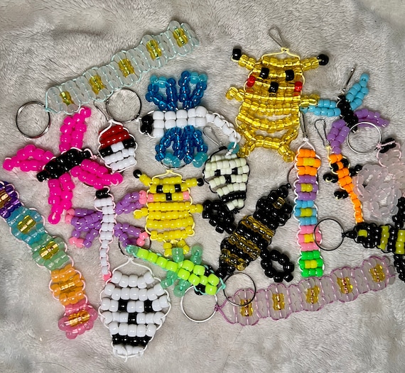 Colorful Y2K Bead Buddies Butterfly Keychain Pikachu Etsy