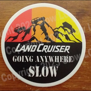 Land Cruiser Sticker Decal, 3 Gens FJ40, FJ60, FJ80, Round