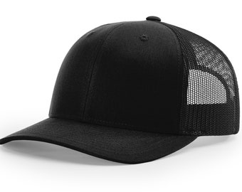 Richardson 115 LOW PRO TRUCKER Blank Black