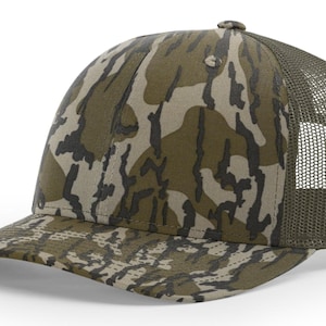 112 Richardson Bottomland Loden Green Camo Mossy Oak Trucker Hat image 1