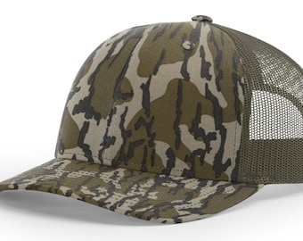 Gorra de camionero Richardson Bottomland Loden Green Camo Mossy Oak 112