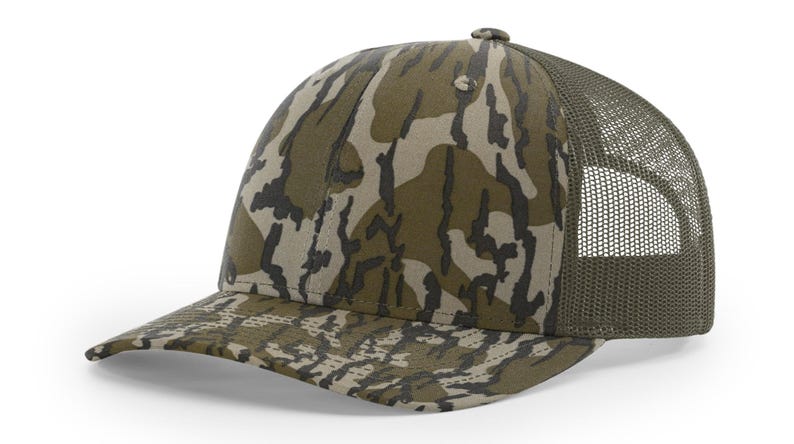 112 Richardson Bottomland Loden Green Camo Mossy Oak Trucker Hat image 1