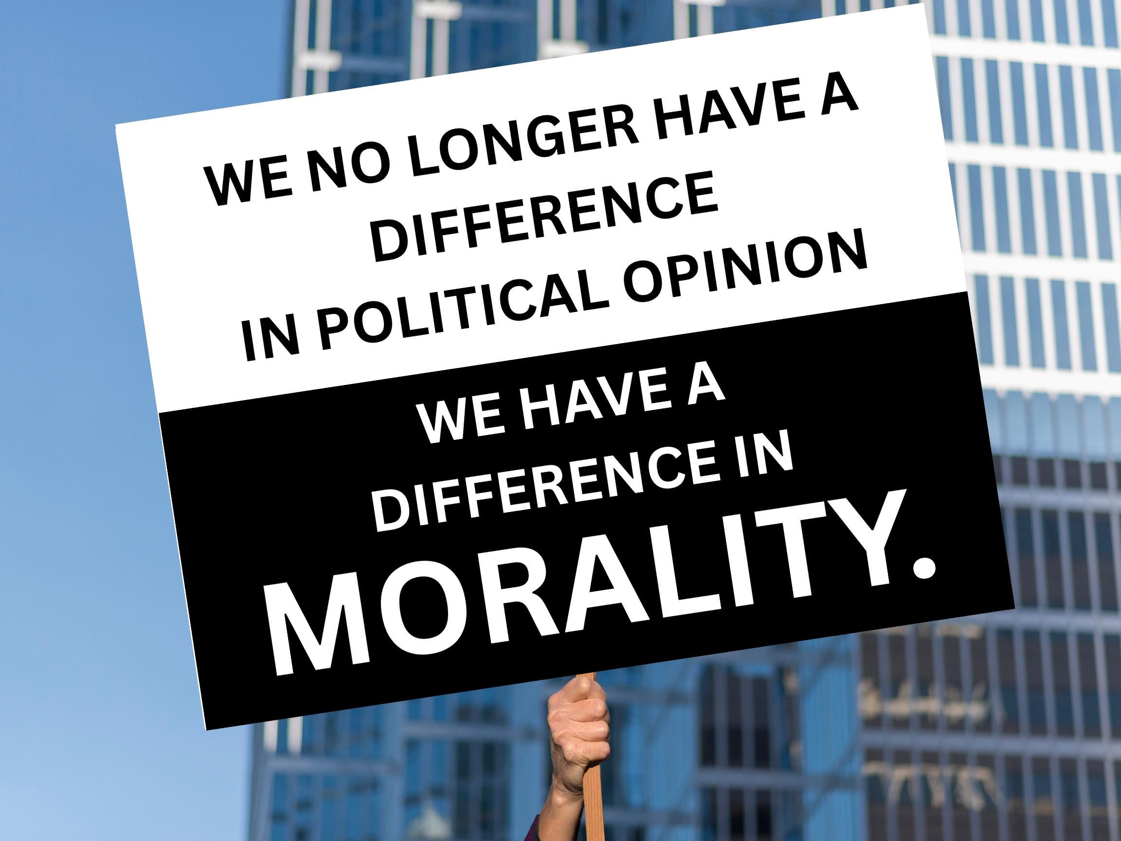 Morality Protest Sign: Anti Trump March Printable (PDF)