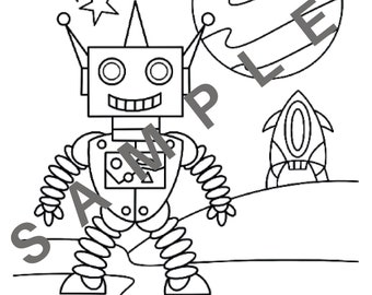 6400 Collections Coloring Pages Robot  Best HD