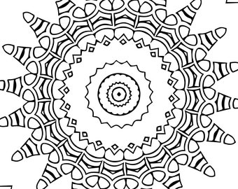 Reduced Price - PRINTABLE Mandala Coloring 125 Pages