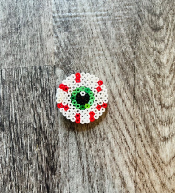 Eyeball Kawaii Hair Clip Handmade Perler Beads Barrette Etsy