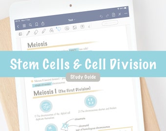 Note sullo studio della divisione cellulare delle cellule staminali della mitosi e della meiosi / Guida allo studio della biologia delle scuole superiori di livello A / Note sulla notabilità di GoodNotes
