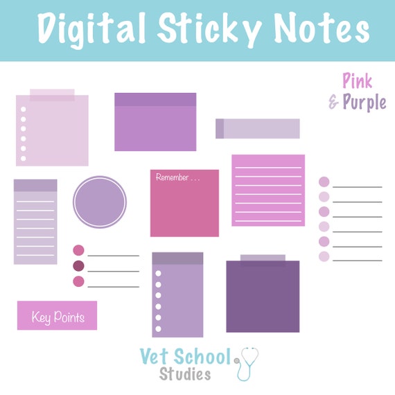 Sticky Note Purple Purple Lined Sticky Notes