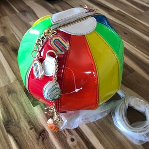 Beach ball shaped purse clearance