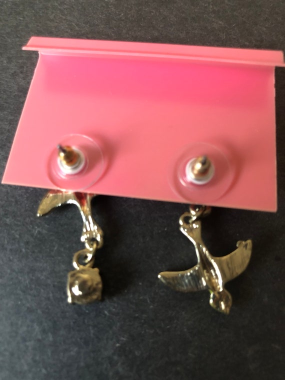 Enameled yellow swallow  rhinestone earrings Bets… - image 3