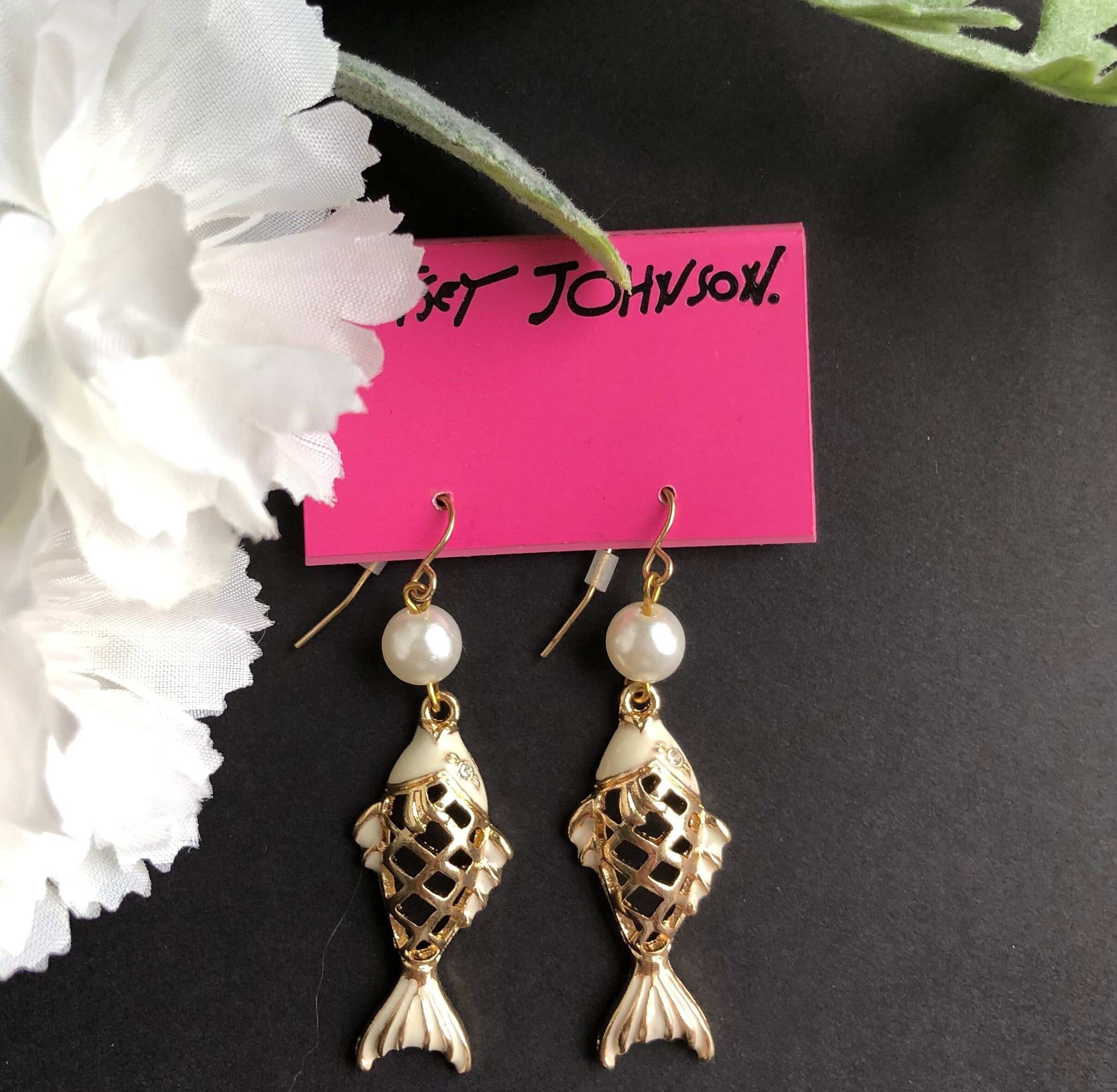 Betsey johnson sales fish earrings