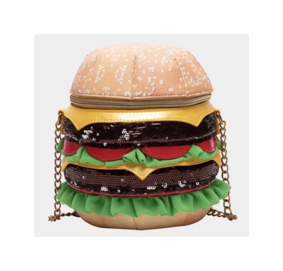 Betsey johnson hamburger purse deals