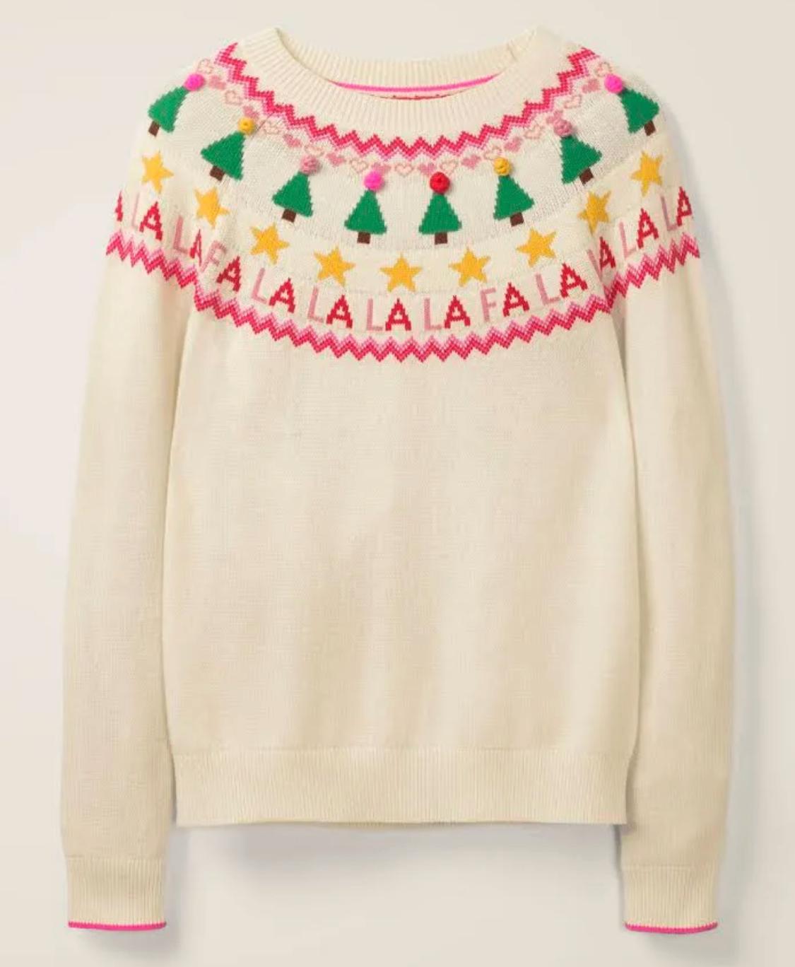 Pull festif jacquard Boden ivoire cadeau de Noel neuf sans etiquette Etsy Canada