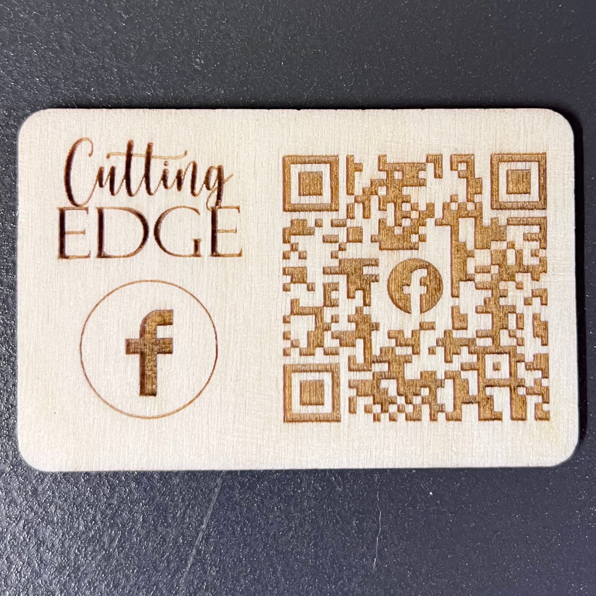 Wooden QR Code Business Cards Etsy