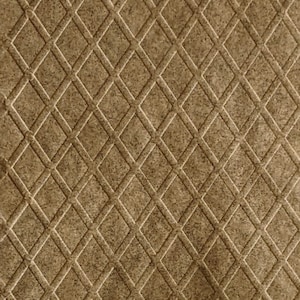 May include: A brown waffle-patterned paper sheet. The paper has a textured surface and a diamond pattern.