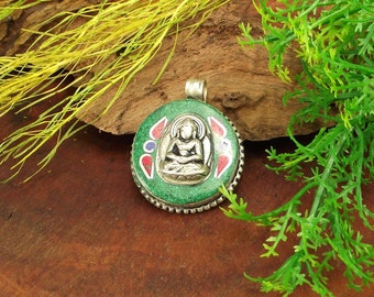 Buddha Amulett Jade Koralle Lapizlazuli Nepal