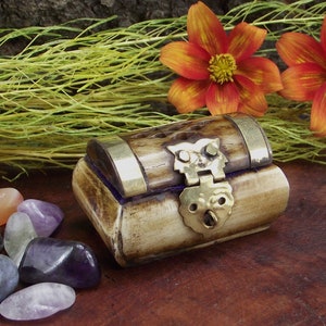Small treasure chest with brass fitting