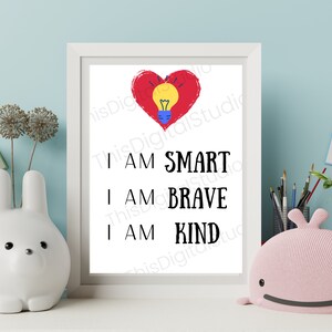 Affirmations for Kids - Digital Download Print - 8x10 // 11x14 // 16x20