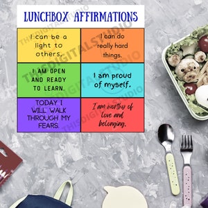 Lunchbox Affirmations - Digital Download - Six Affirmations