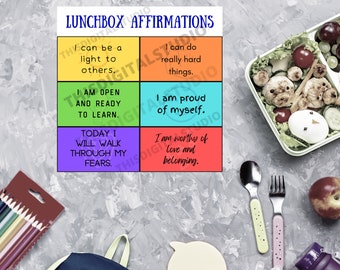 Lunchbox Affirmations - Digital Download - Six Affirmations