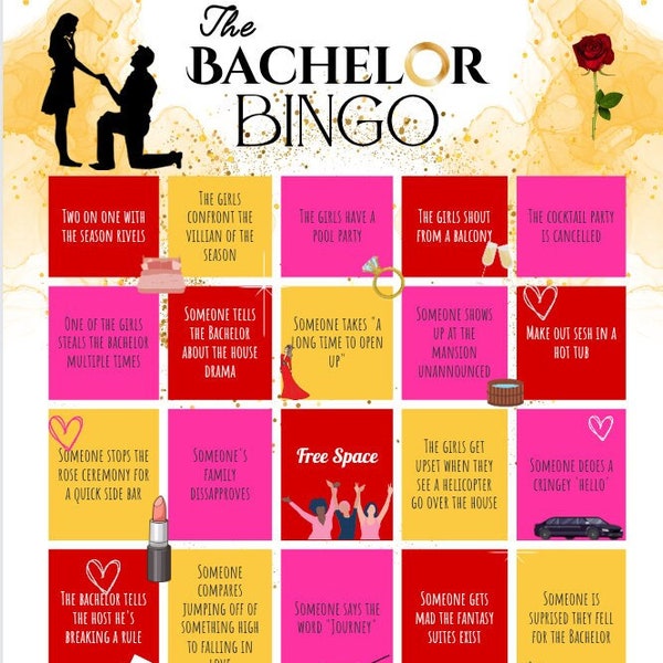 The Bachelor Bingo Card