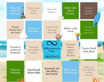 Tarjetas de bingo "El verano en que me volví bonita" - Juego de 4 - Impresiones digitales