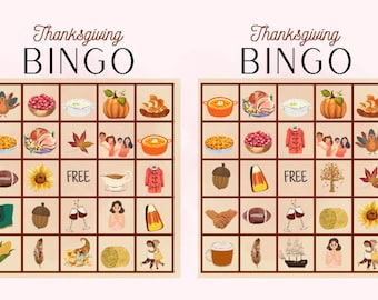 Thanksgiving Bingo Cards