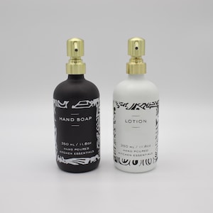 Hand-Painted Dispenser Bottles | Hand Soap, Dish Soap, Lotion