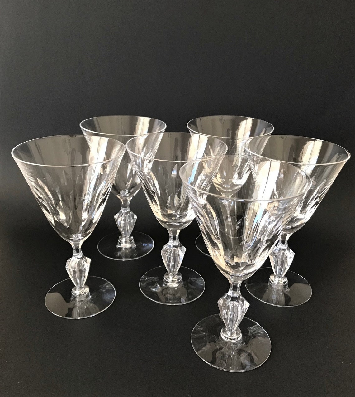 Tiffinfranciscan Crystal Glasses in Festival Pattern Set of Etsy