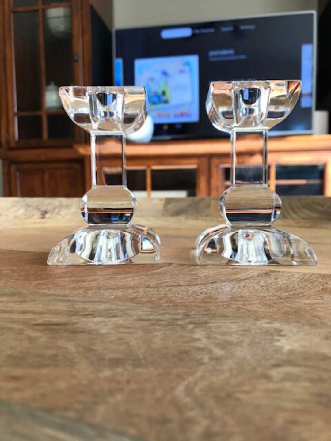 Crystal Candlestick Pair by Villeroy and Boch Etsy