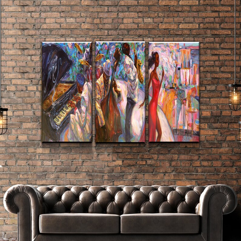 Jazz Wall Art Black Art African American Art Music Etsy