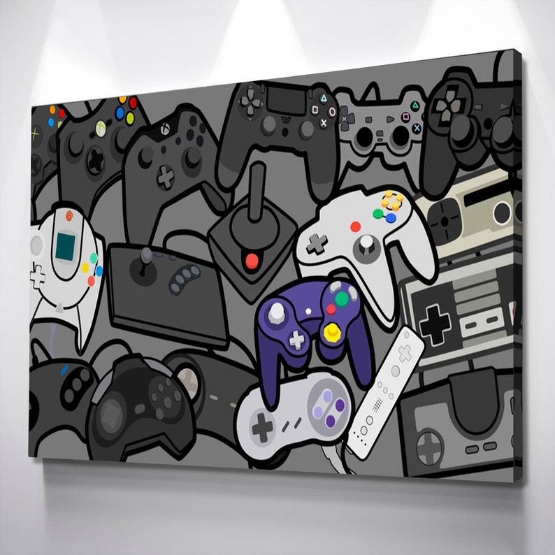 Gaming Poster Gamer Wall Art Gaming Canvas Wall Art Etsy