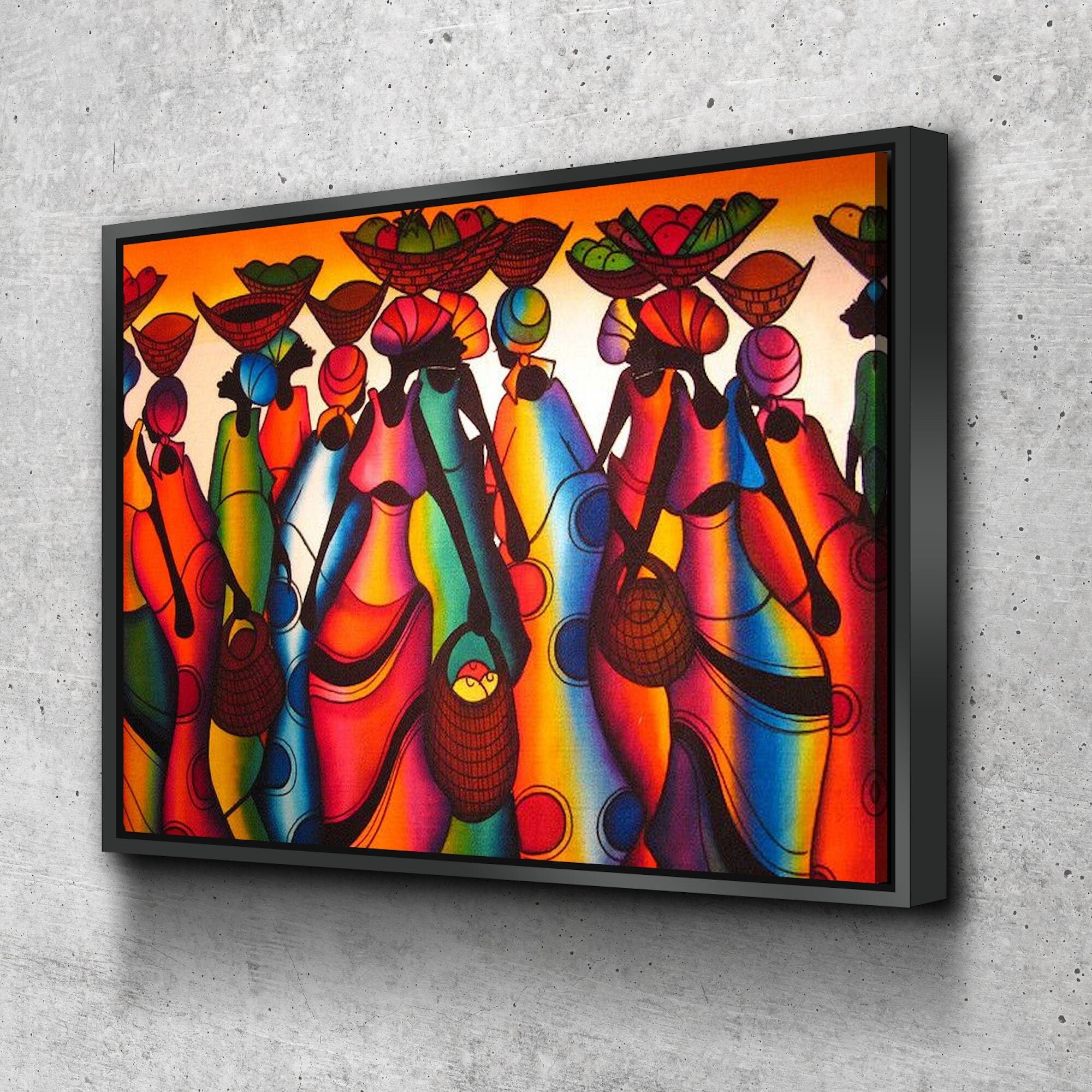 African Wall Art Abstract African Art Canvas Wall Art Etsy