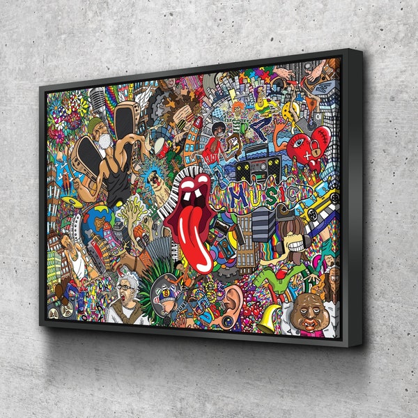 Graffiti Art Canvas Etsy