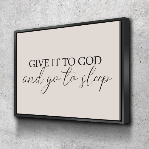 Bedroom Wall Decor Bedroom Canvas Wall Art Give It to God - Etsy