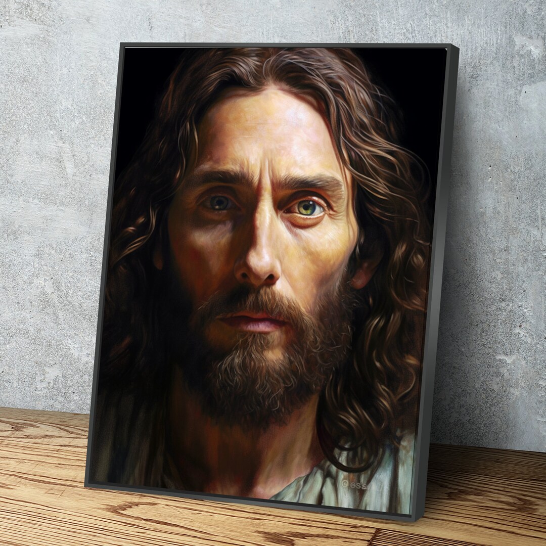 Jesus Christ Canvas Wall Art Jesus Christ Picture Dark Etsy
