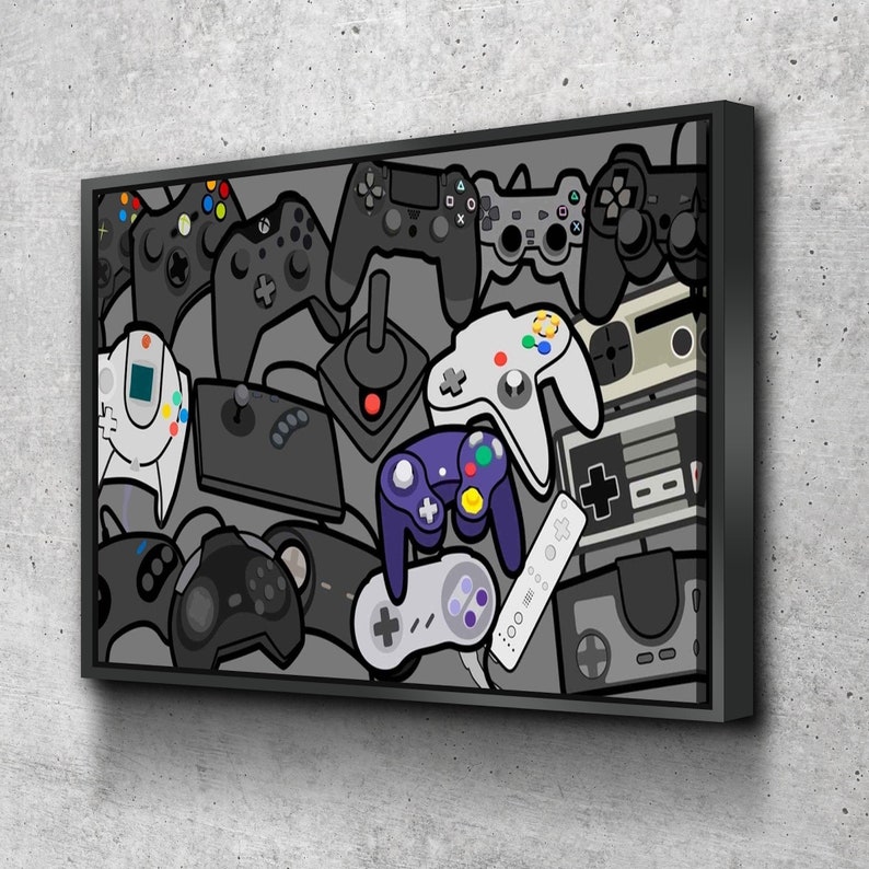 Gaming Poster Gamer Wall Art Gaming Canvas Wall Art Etsy